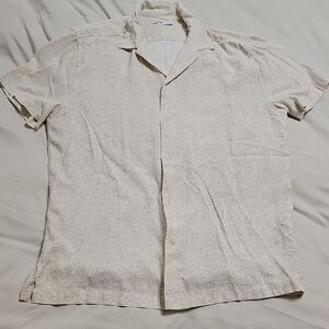 Sonoma Men's Light Beige Casual Button Down Shirt